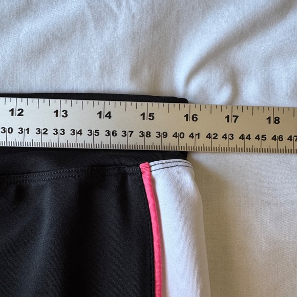 Izod Performx Women's Athletic Capri Yoga Pant Leggings Black Medium Stripe - Picture 7 of 12